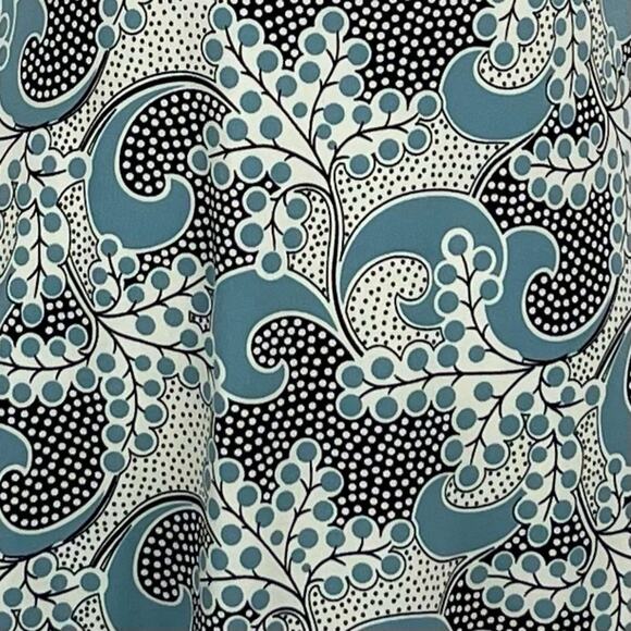 Maggy London Teal White Babydoll Floral Print Feminine Dress NWOT Size 4P - Picture 5 of 11